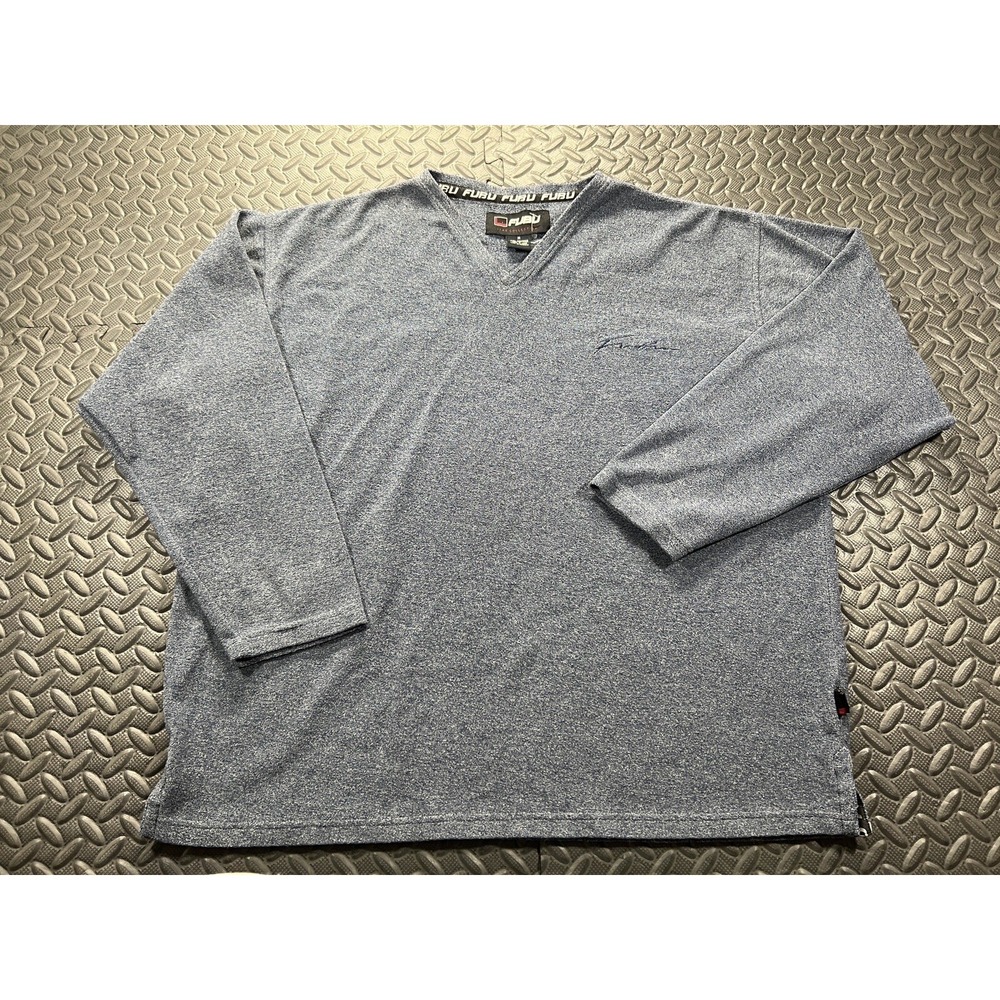 Vintage Fubu Sweater Adult Medium Blue Long Sleeve Casual 90's Y2K Casual Men's